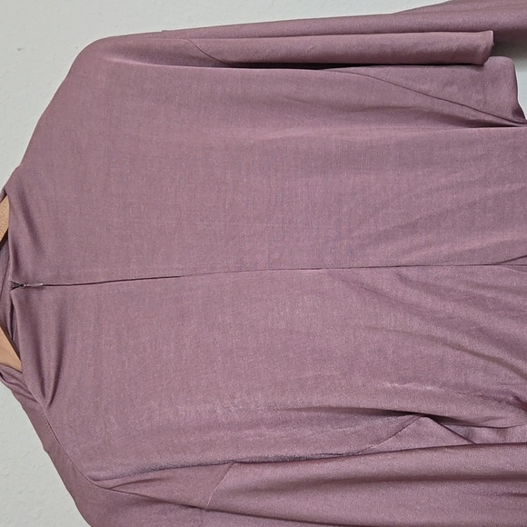Zara Mauve Pink Slinky Ruched Bodycon Dress Mini with Dolman Sleeves Size S - Picture 8 of 13